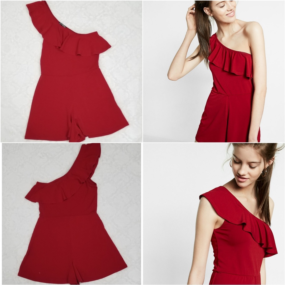 Express One-Shoulder Short Romper (Make an offer)